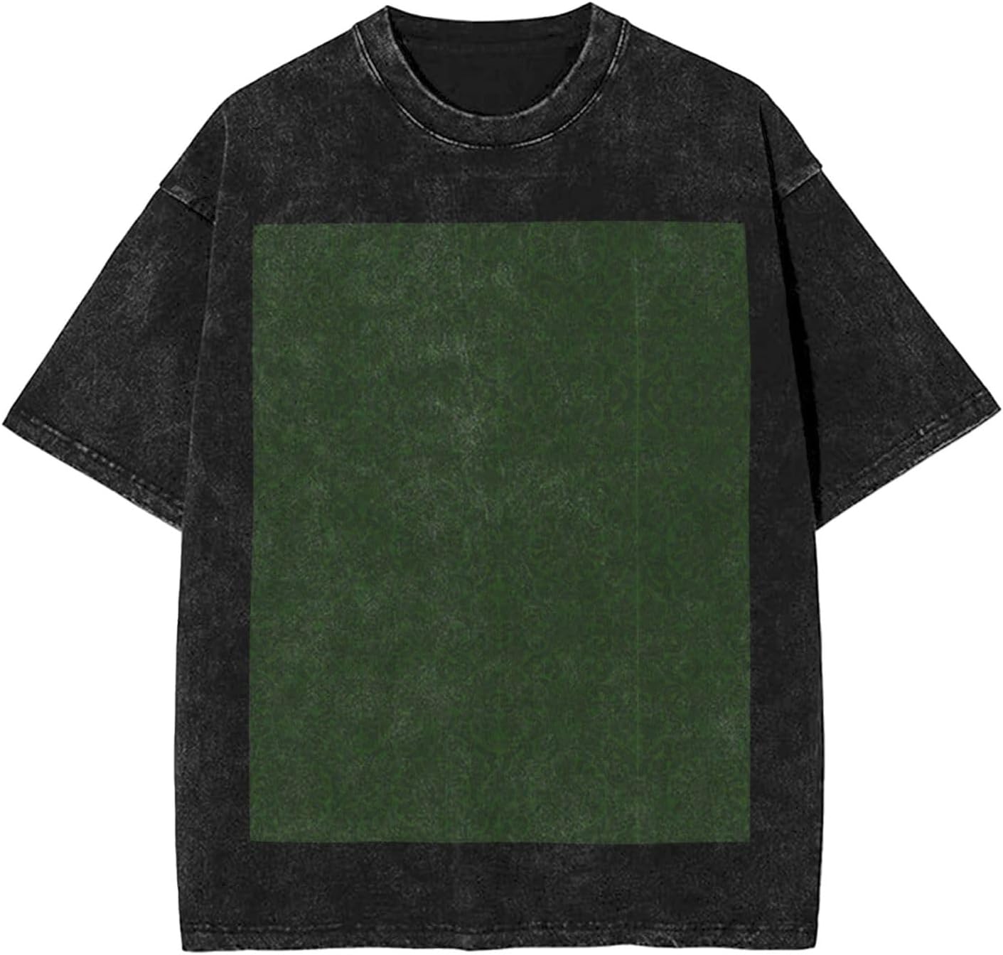 Green Floral Petals Pattern Print Men's Oversized Cotton Summer T-Shirts Vintage Tee Loose Fit Short Sleeve Casual Tshirts - Image 6