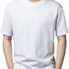 Unisex Cotton T-Shirt Men's Summer Short Sleeve Round Neck Loose Fit Letter Print Tee for Youth and Adults
